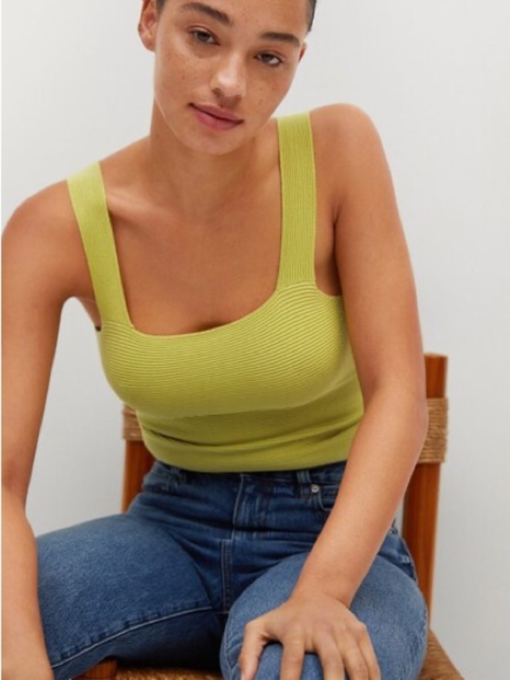 Mango Ribbed Crop Top - Picture 4 of 12